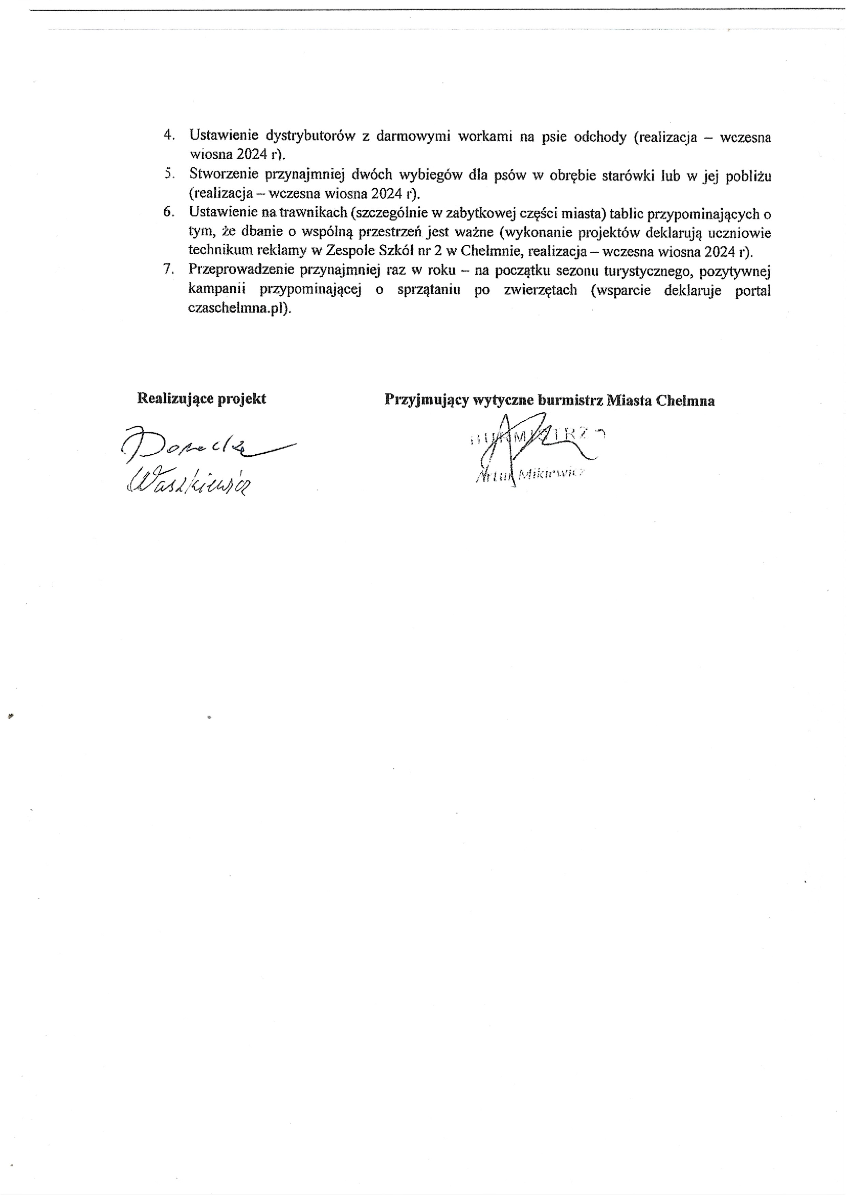Wnioski do uwzględnienia przez Urząd Miasta Chełmna po akcji Masz Głos w Chełmnie