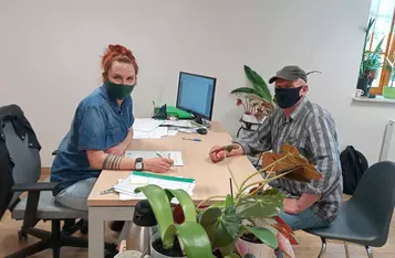 W biurze projektu WspółpracujeMY w Chełmnie (fot: arch. WspółpracujeMY)