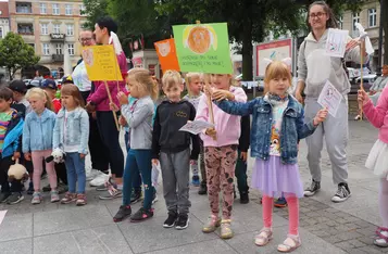 Masz Głos w Chełmnie. Happening przed ratuszem [fot. Agnieszka Waszkiewicz]