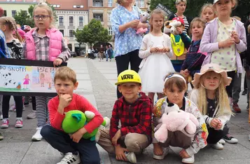 Masz Głos w Chełmnie. Happening przed ratuszem [fot. Agnieszka Waszkiewicz]