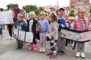 Masz Głos w Chełmnie. Happening przed ratuszem [fot. Agnieszka Waszkiewicz]