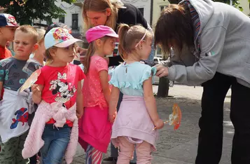 Masz Głos w Chełmnie. Happening przed ratuszem [fot. Agnieszka Waszkiewicz]