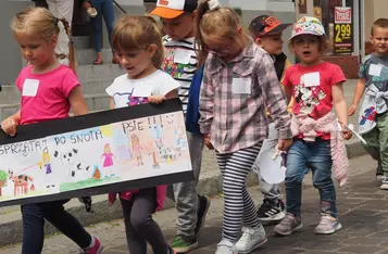 Masz Głos w Chełmnie. Happening przed ratuszem [fot. Agnieszka Waszkiewicz]