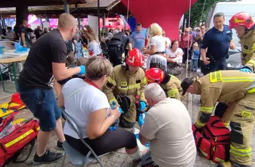 Dramatyczne chwile na festiwalu w Chełmnie. Kilka poparzonych osób/ Fot. Pitrex