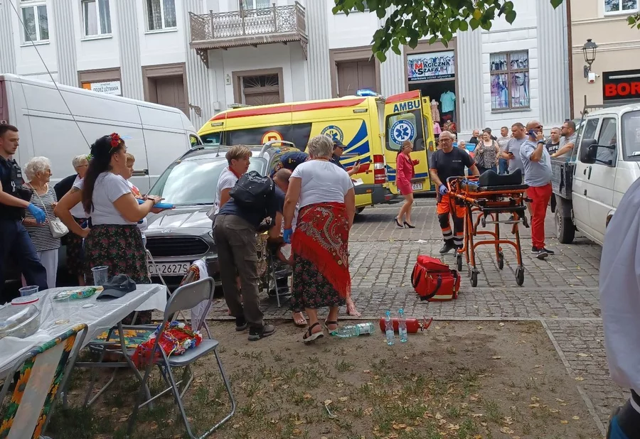 Dramatyczne chwile na festiwalu w Chełmnie. Kilka poparzonych osób/ fot. Nadesłane