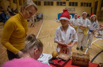 Świąteczne spotkanie u karateków z Chełmna/ Fot. Pitrex