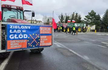 Ogólnopolski strajk rolników. Kilkaset osób protestuje pod Chełmnem/ Fot. Bartosz Kubacki