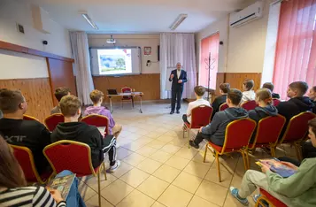 Lekcja w Grubnie, fot. Mikołaj Kuras dla UMWKP