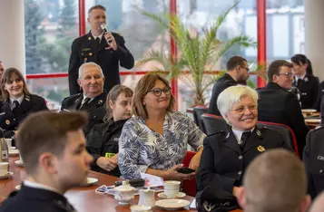 Spotkanie ze strażakami z powiatu chełmińskiego, fot. Mikołaj Kuras dla UMWKP