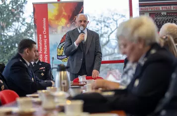 Spotkanie ze strażakami z powiatu chełmińskiego, fot. Mikołaj Kuras dla UMWKP