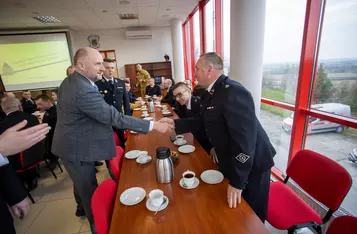 Spotkanie ze strażakami z powiatu chełmińskiego, fot. Mikołaj Kuras dla UMWKP