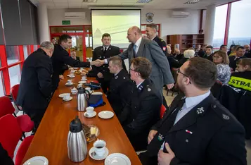 Spotkanie ze strażakami z powiatu chełmińskiego, fot. Mikołaj Kuras dla UMWKP