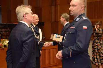 Uroczystość powołania komendanta policji w Chełmnie/ Fot. AW