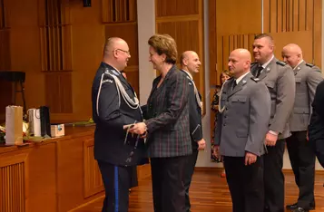 Uroczystość powołania komendanta policji w Chełmnie/ Fot. AW