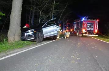 Wypadek w Klamrach/ Fot. KP PSP Chełmno