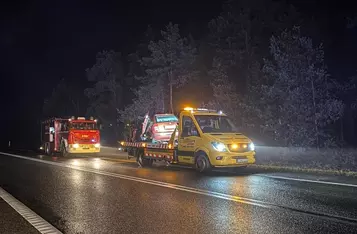 Śmiertelny wypadek pod Świeciem/ Fot. OSP Fletnowo