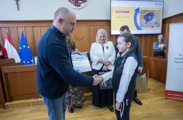 Rozdanie nagród w konkursie „Mój innowacyjny wynalazek”, fot. Mikołaj Kuras dla UMWKP