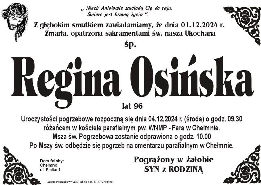 W komentarzach wpisujemy wspomnienia i kondolencje.