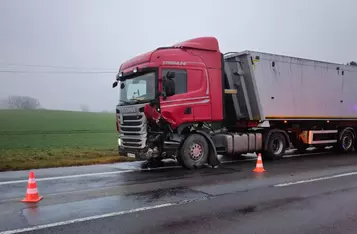 Na DK 91 pod Chełmnem zderzyły się trzy auta/ Fot. KP PSP Chełmno