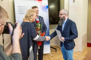 Wręczenie nagród dla działaczy kultury, fot. Andrzej Goiński/UMWKP