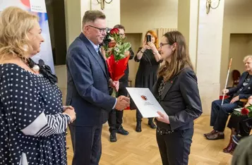 Wręczenie nagród dla działaczy kultury, fot. Andrzej Goiński/UMWKP