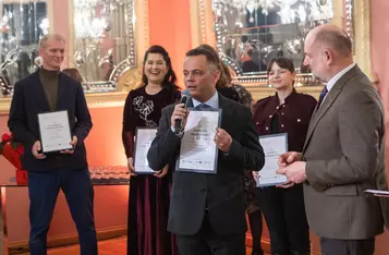 Wręczenie nagród dziennikarzom – laureatom konkursu promującego fundusze europejskie, fot. Mikołaj Kuras dla UMWKP