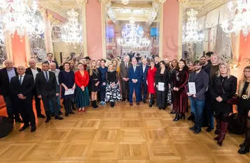 Wręczenie nagród dziennikarzom – laureatom konkursu promującego fundusze europejskie, fot. Mikołaj Kuras dla UMWKP