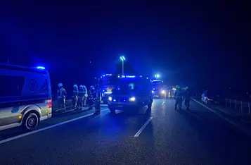 Wypadek na A1 pod Chełmnem/ Fot. KP PSP Chełmno