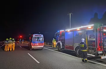 Wypadek na A1 pod Chełmnem/ Fot. KP PSP Chełmno