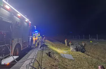 Wypadek na A1 pod Chełmnem/ Fot. KP PSP Chełmno