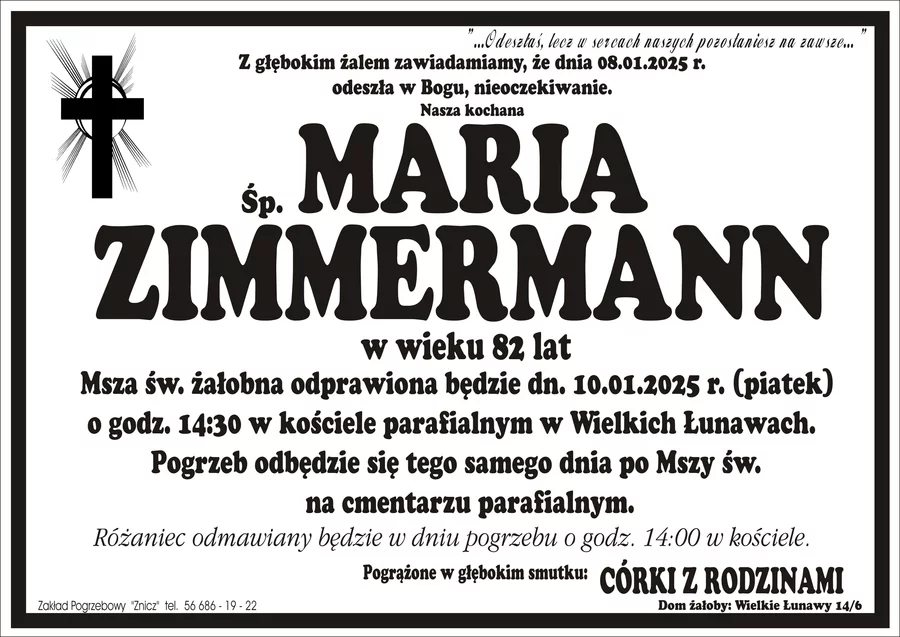 W komentarzach wpisujemy wspomnienia i kondolencje.