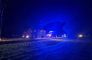 W gminie Chełmno dachowało osobowe auto/ Fot. KP PSP Chełmno