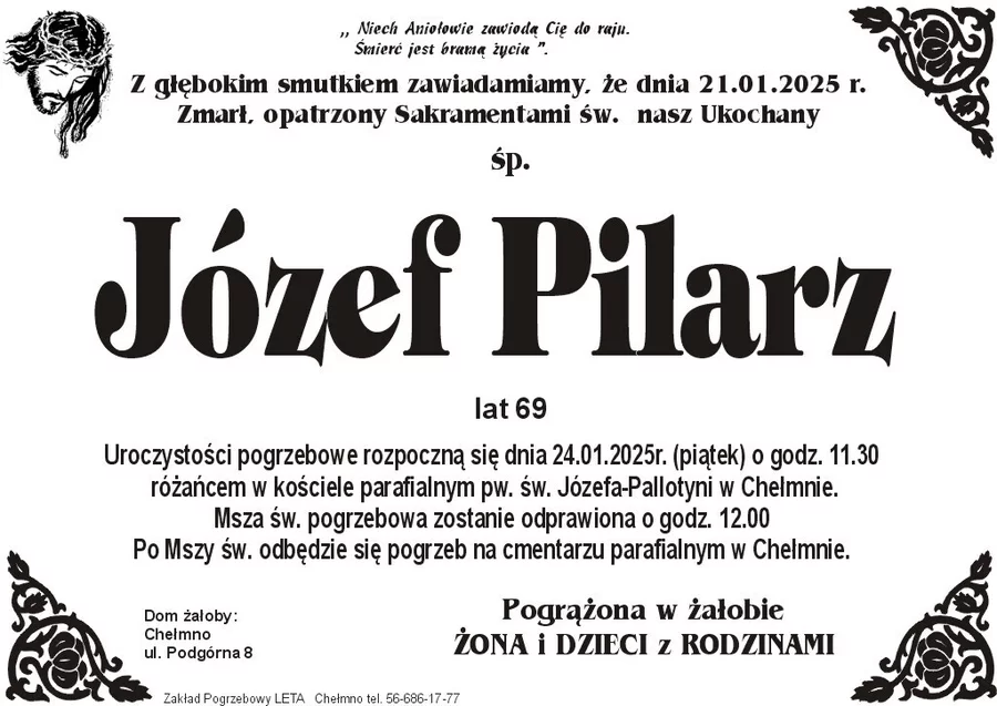 W komentarzach wpisujemy wspomnienia i kondolencje.