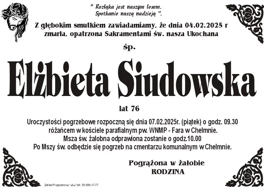 W komentarzach wpisujemy wspomnienia i kondolencje.
