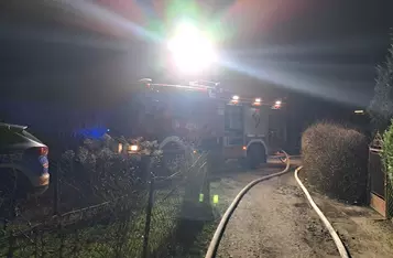 Tragiczny pożar na działkach nad Wisłą w Chełmnie/ Fot. KP PSP Chełmno