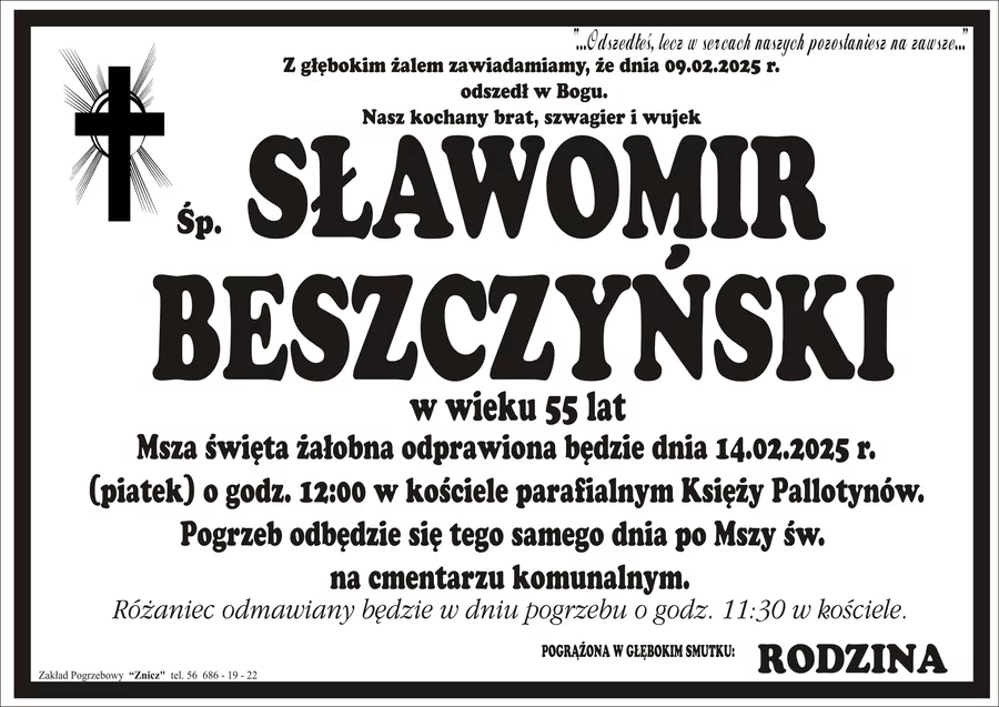 W komentarzach wpisujemy wspomnienia i kondolencje.