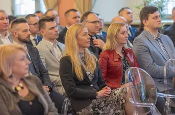 Wręczenie nominacji członkom Europejskiego Korpusu Radnych fot. Mikołaj Kuras dla UMWKP