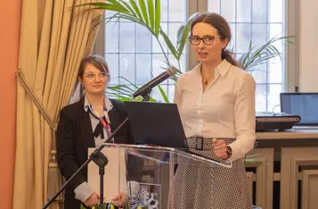 Wręczenie nominacji członkom Europejskiego Korpusu Radnych fot. Mikołaj Kuras dla UMWKP
