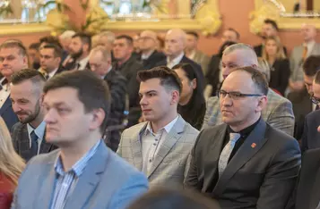 Wręczenie nominacji członkom Europejskiego Korpusu Radnych fot. Mikołaj Kuras dla UMWKP