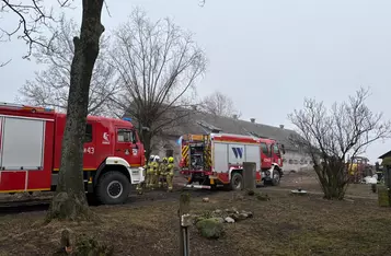 Pożar w Rybieńcu pod Chełmnem/ Fot. KP PSP Chełmno