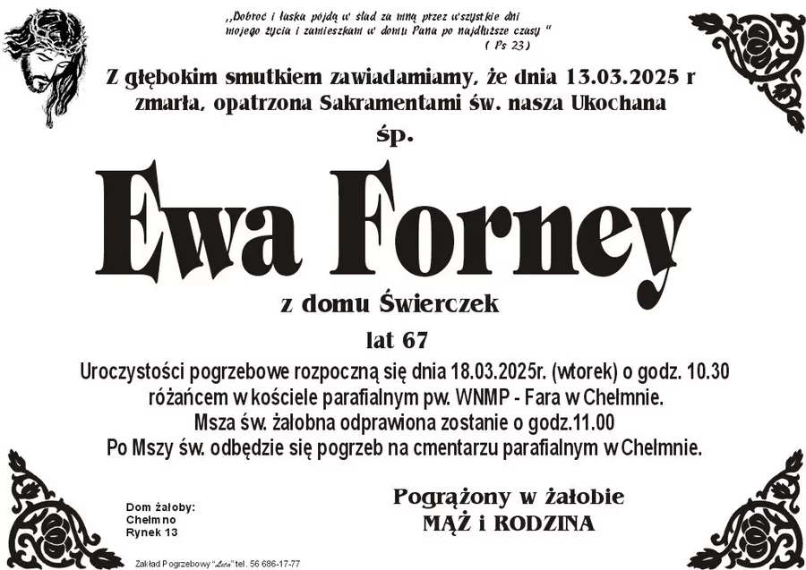 W komentarzach wpisujemy wspomnienia i kondolencje.