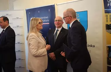 Podpisanie umowy, Urząd Miejski w Ciechocinku, 21 marca 2025, fot. Mikołaj Kuras dla UMWKP