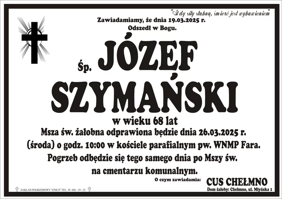 W komentarzach wpisujemy wspomnienia i kondolencje.