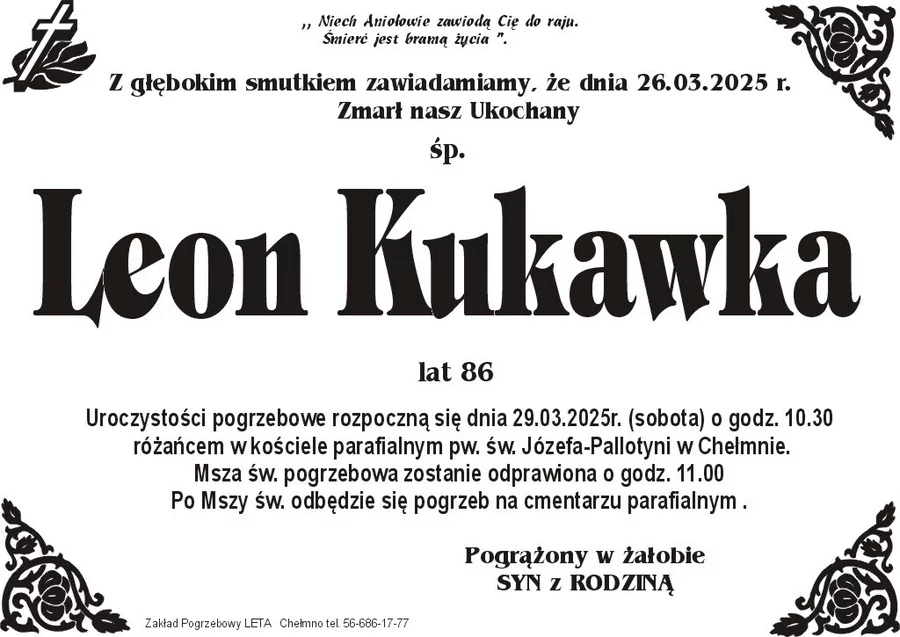 W komentarzach wpisujemy wspomnienia i kondolencje.