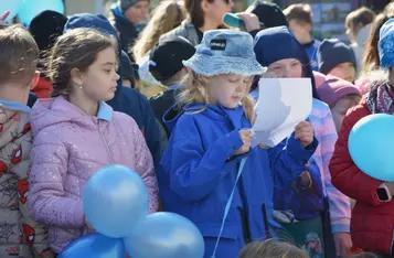 Obchody Światowego Dnia Świadomości Autyzmu na rynku w Chełmnie/ Fot. AW