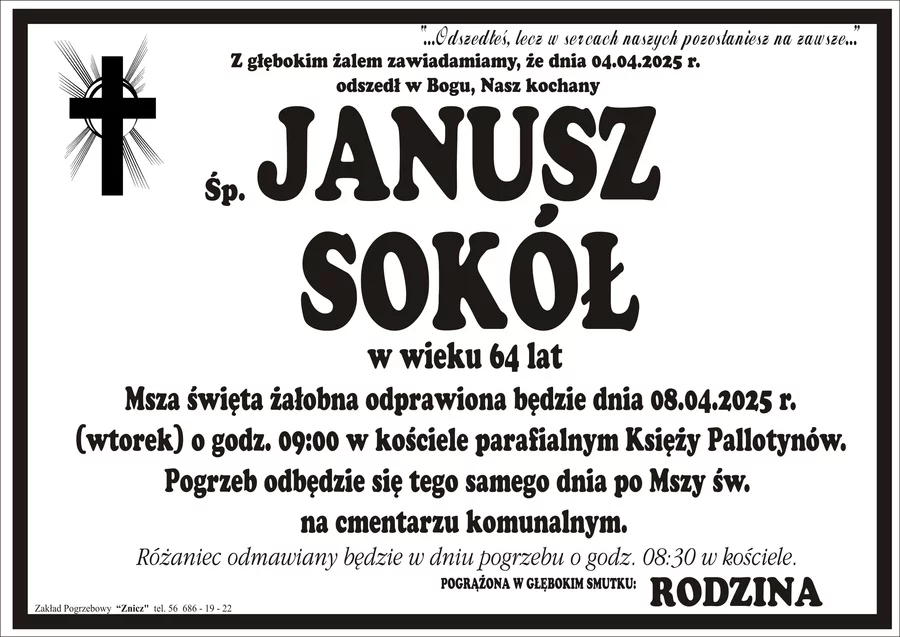 W komentarzach wpisujemy wspomnienia i kondolencje.