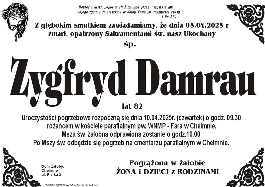 W komentarzach wpisujemy wspomnienia i kondolencje.