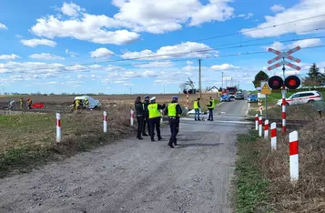 Tragiczny wypadek na przejeździe kolejowym pod Świeciem/ Fot. KPP Świecie