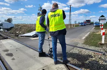 Tragiczny wypadek na przejeździe kolejowym pod Świeciem/ Fot. KPP Świecie