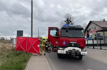 Śmiertelny wypadek w Chełmnie/ Fot. KP PSP Chełmno
